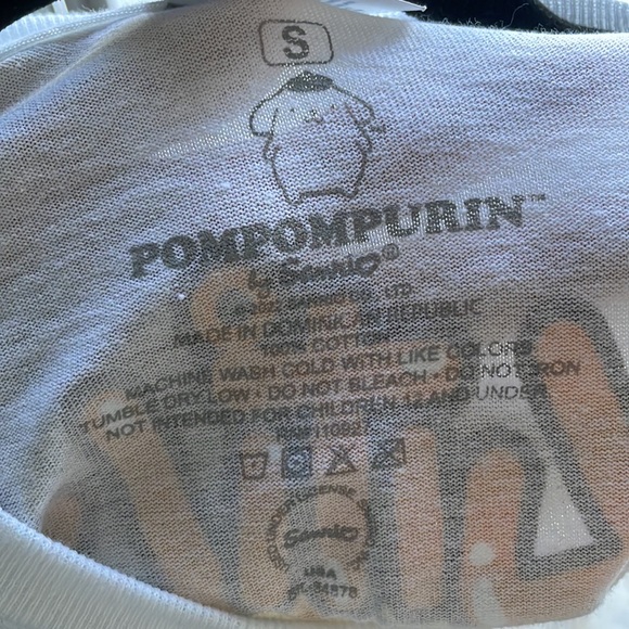 NWT white Sanrio Pompompurin t-shirt double sided - Picture 5 of 5